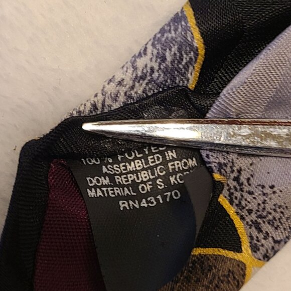 Ketch Classics Patterned Silk Tie Black White Gray - Picture 5 of 11